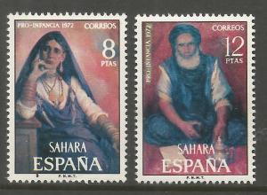 SPANISH SAHARA  222-223  MNH, TUAREG MAN AND WOMAN, CHILD WELFARE