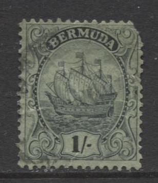 Bermuda - Scott 92 - Caravel - 1927 - Used - Faults - Single - 1/- Stamp