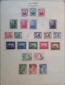 OH) 1948 ECUADOR. AIR POST STAMP,  ANDRES BELLO, COLUMBUS, ELIA LIUT AND TELEGRA