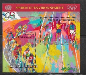 UN-Geneva #291  Sport & the Environment souvenir sheet (MNH) CV$3.00