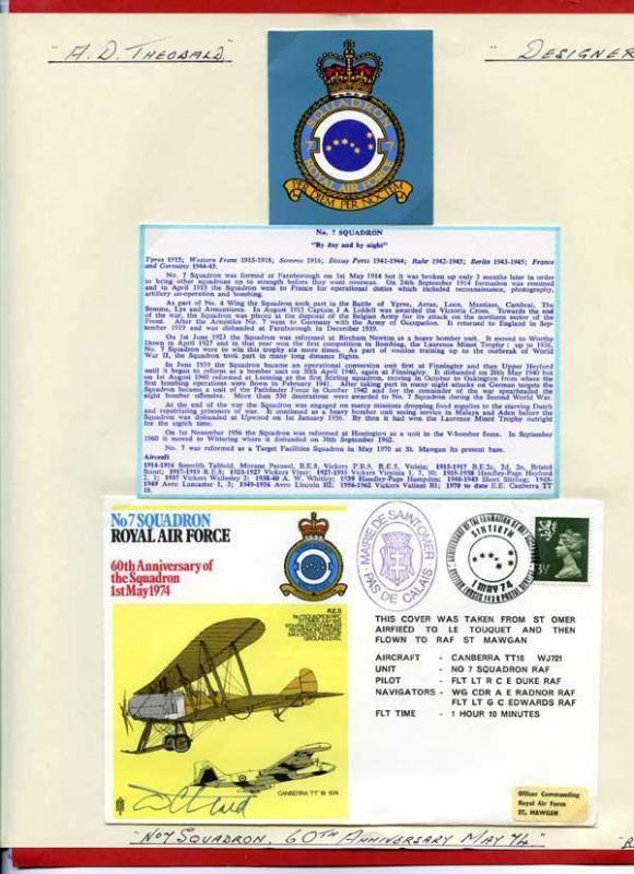 RAF24 60th Ann of the Squadron Signed by Designer Tony Theobald