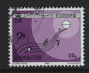 Gibraltar #471 cancelled 1985 Europa  20p