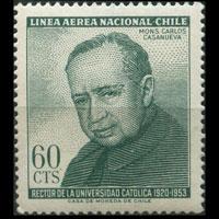 CHILE 1965 - Scott# C258 Msgr.Carlos 60c NH