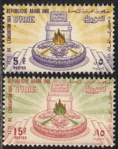 Syria - United Arab Republic Sc #2-3 Mint Hinged