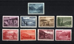 RUSSIA/USSR 1959 SCENIC VIEWS SET OF 9 STAMPS MNH