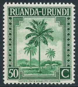 Ruanda-Urundi, Sc #74, 50c MH