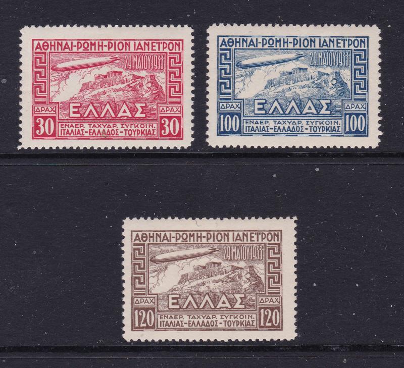 Greece the 1933 Zeppelin set MH