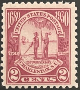 Scott #683 1930 2¢ Charleston 250th Anniversary MNH OG