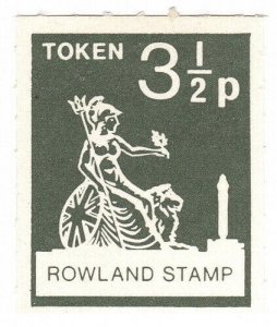 (I.B) Cinderella Collection : Rowland School Stamp 3½p