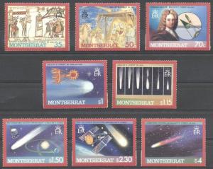 MONTSERRAT 8 SETS SPACE EDMOND HALLEY COMET SPACECRAFT 