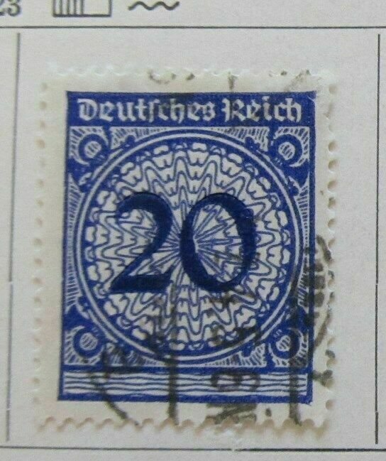 A8P50F97 Deutsches Reich Allemagne Germany 1923 20pf fine used stamp