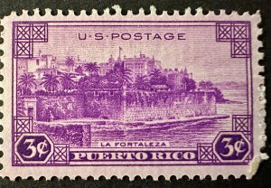 US # 801 Puerto Rico 3c 1937 OG Mint NH