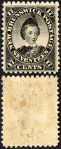 New Brunswick SG19 17c Black M/M Cat 42 pounds