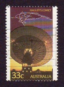 Australia 1986 Sc#982, SG#1008 33c Halley's Comet USED-Fine-NH.