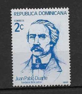 DOMINICAN REPUBLIC STAMP MNH JUAN PABLO DUARTE 1982 #PP27