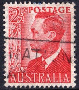 Australia SC#234 2½d King George VI Single (1950) Used