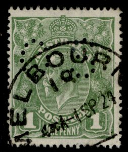 AUSTRALIA GV SG O85, 1d sage-green, FINE USED. Cat £35. 