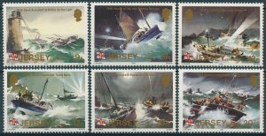 Jersey 1984 MNH Ships Stamps Jersey RNLI Lifeboat Station Nautical 6v Set 