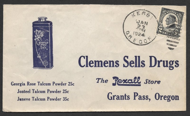 Doyle's_Stamps: 1924 Oregon Rexall Drug Store Advertising Cover