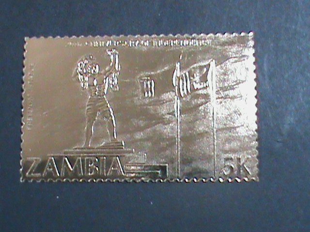 Zambia  Stamp: 1985-SC#330b-24K- Gold- 20th Anniversary- Independence Day -  S