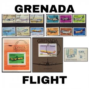 Thematic Stamps - Grenada - Flight - Choose from dropdown menu
