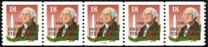 Sc 2149a  18¢ Washington Bur Precancel Dull Gum #43444 NH VF