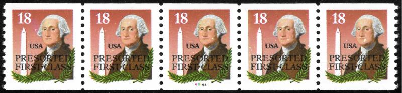 Sc 2149a  18¢ Washington Bur Precancel Dull Gum #43444 NH VF
