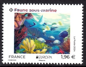 FRANCE 2024 EUROPA CEPT UNDERWATER FLORA & FAUNA FISH CORALS MARINE LIFE