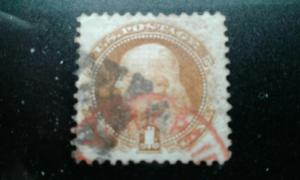 US #112 used red PAID e194.4174