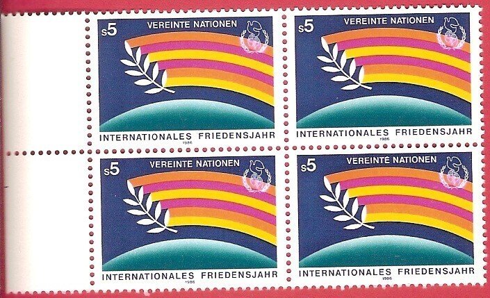 1985 United Nations Vienna International Peace Year  SC# 64-65 Mint