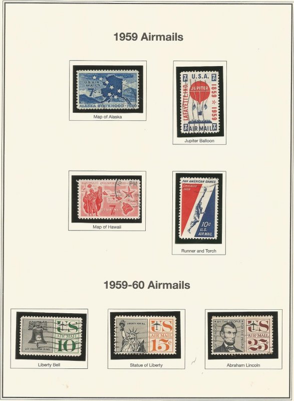 U.S. of America Postage Stamps #C53 thru C76