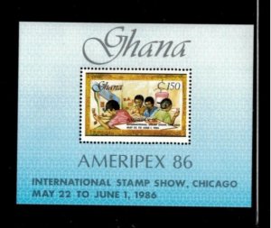 Ghana 1986 - Ameripex - Souvenir Stamp Sheet - Scott #1005 - MNH