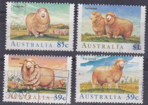 1989 Australian Sheep Used set SG1195-8