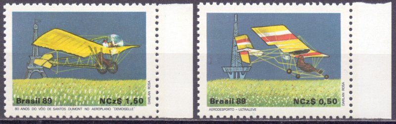 Brazil. 1989. 2310-11. aviation. MNH.