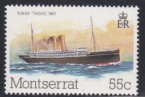 Montserrat # 539, Ship Tagus, NH