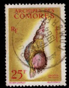 Comoro Islands Scott 53 Used key Shell stamp CV$16