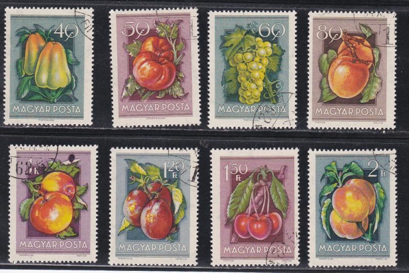 Hungary # 1088-1095, Fruit, CTO, 1/2 Cat.