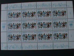 UNITED NATION-1987-SC#75- MULTINATIONAL PEOPLE IN VERIOUS OCCUPATION MNH SHEET