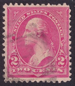 US 279Bc 2c USED VF rose carmine DLW191 PF12 TYPE IV WASH. OF 1899 - HSB1