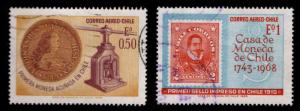 Chile Scott C288-C289 Used Airmail set