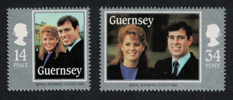 Guernsey Royal Wedding Prince Andrew 2v 1986 MNH SG#369-370