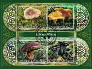 TOGO 2017 -  Mushrooms / complete set - sheet+block (2 scans)