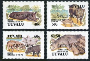 Tuvalu 685-688 SPECIMEN,MNH.Mi 709-712. New Year 1995,Lunar Year of the Boar.