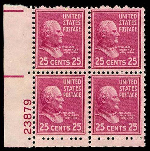 U.S. PLATE BLOCKS 829  Mint (ID # 58523)