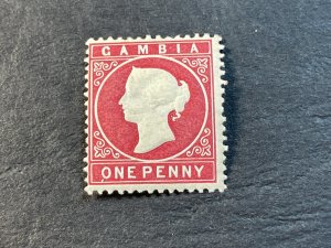 GAMBIA # 13-MINT/HINGED--SINGLE--ROSE-CARMINE--1887