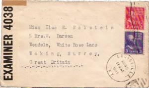 United States Kentucky Louisville 1941 numeral duplex  2c Adams and 3c Jeffer...