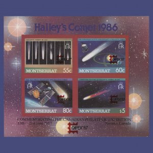 Montserrat 1987 (Variety) International Stamp Exhibition, Toronto imperf mini...