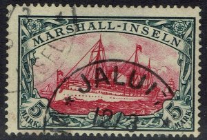 MARSHALL ISLANDS 1901 YACHT 5MK NO WMK USED EXPERTISED 