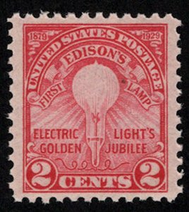 US #654 SUPERB JUMBO mint never hinged, well centered, GEM!