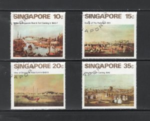 Singapore, Scott #144-9  VF, Used, Views of Singapore, Art, CV $50.50 ...5710098